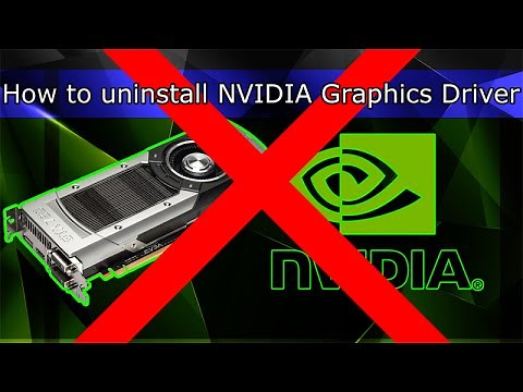 How to uninstall NVIDIA Graphics Driver