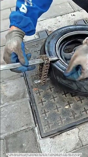 Remove tire from rim with simple tools