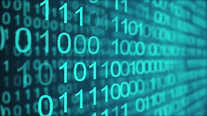 Download Blue binary code technology motion background. for free