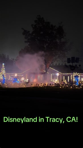 The twinkling lights & show of Disneyland in Tracy, CA! My favorite time of year. #christmas #christmaslights #centralvalley #209