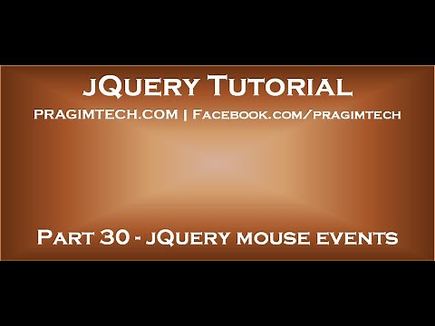 jQuery mouse events