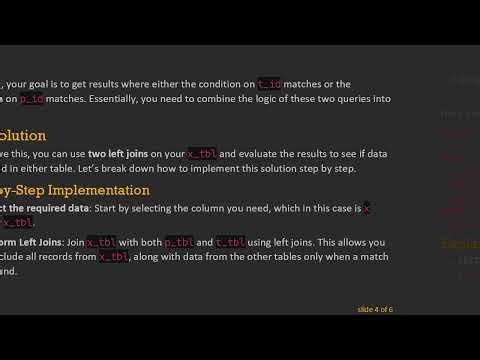 Combine Predicates on Joined Tables with OR in SQL