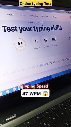 47 WPM 🤯Speed | Online Typing Test | Typing Practice #typing #typingtest #ARP_0101