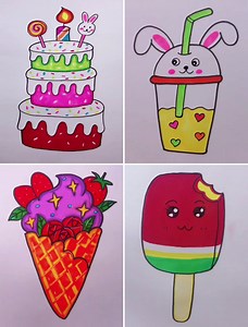 162K views · 288 reactions | How to Draw - Cute Fast Food Drawing for Kids 磻 | Simple Drawings | Facebook