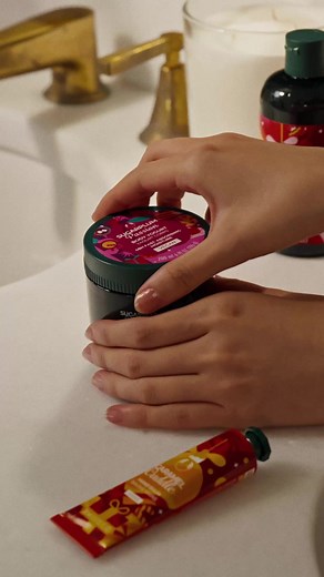 Indulge in the festive magic of Caramel Cuddle, Sugarplum Passion, and Cranberry Crush. Limited-edition scents that wrap skin in warmth, sweetness, and joy. | The Body Shop