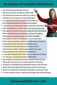 50 Useful Examples Of Complex Sentences | English Finders