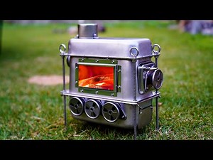 Homemade Mini Wood Stove for Camping - Rear Secondary Air Intake Hot Tent Stove - MX-Stove Project