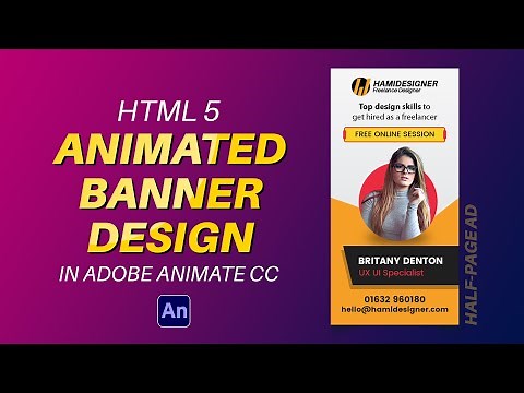 HTML5 Animated banner design in Adobe Animate CC | Beginners Tutorials