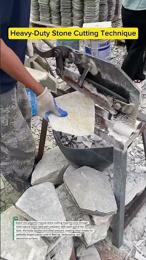 Heavy-Duty Stone Cutting Technique #Construction #StoneWork #DIY