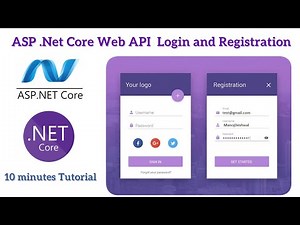 Login and Registration using ASP.NET Core Web API and SQL Server | ASP.NET Core Web API tutorial