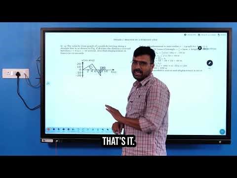 Understanding Velocity-Time Graphs: Distance & Displacement Analysis | Class 11 Physics