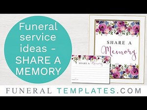 Memorial Idea - Share a Memory Sign and Cards