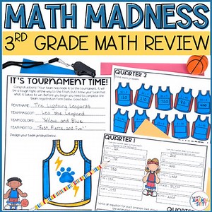 4th Grade Back to School Math - Beginning of Year 3rd Grade Math Review Packet