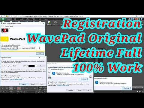 Registration Code WavePad Masters Edition Original Lifetime Full 100% Work #2RIS1PRO
