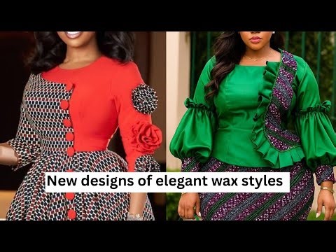 Latest collections of African wax print dress models for beautiful women