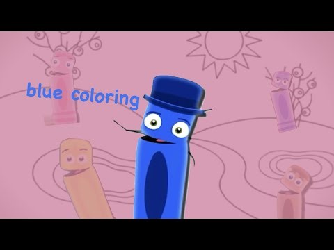 Color crew all about colors blue coloring, blueberries, pool sun, sky blue clips Disney+, Hulu