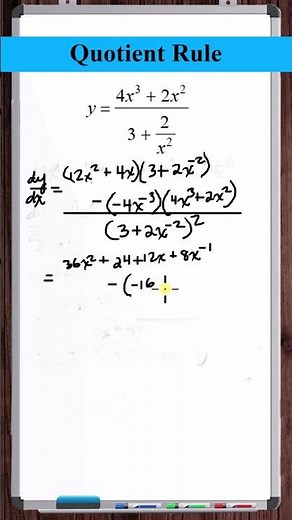 Finding the derivative using the quotient rule