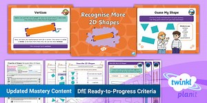 PlanIt Maths Year 2 Properties of Shape Lesson Pack 1: Recognise More 2D Shapes