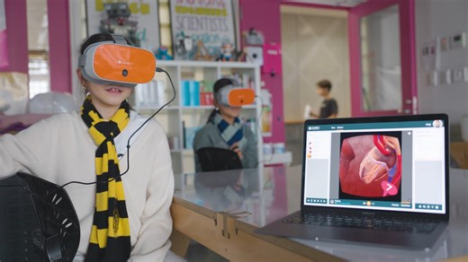 Grade 5 students dive into an interactive exploration of the human body using VR technology. This innovative approach allows them to visualize and understand body systems in a dynamic, immersive environment, deepening their understanding of the world by integrating technology with hands-on learning. #internationalschool #asij #DeepLearning #ElementarySchool | The American School in Japan