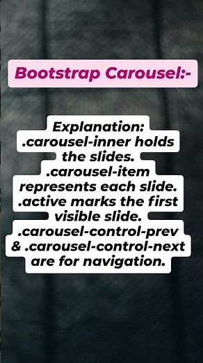 "Master Bootstrap 5 Carousel: Understand Slides, Navigation, and Controls!"