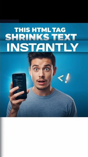 This #HTML #Tag Makes Text Smaller — No #CSS Needed!