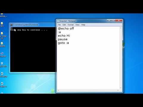 Batch Scripting - 3 - Goto Command, Markers, and Loops