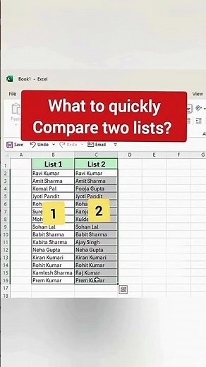 Find Matching Values in 2 Excel Lists !!!