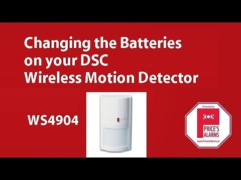 DSC WS4904 wireless motion detector - changing batteries
