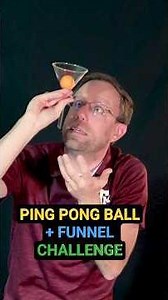 Ping pong ball and funnel #challenge by #DrDawson #shorts #pingpong