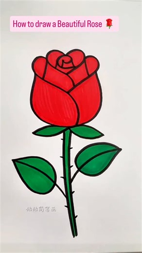 Simple and Easy Drawing Ideas on Instagram: "How to Draw a Beautiful Rose 🌹"