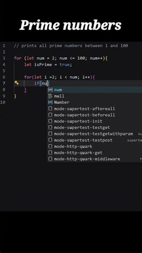 Check prime numbers⚡ (no logic struggle) #shortvideo #javascript #programming #cod
