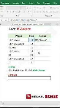 rumus IF dengan kriteria di antara