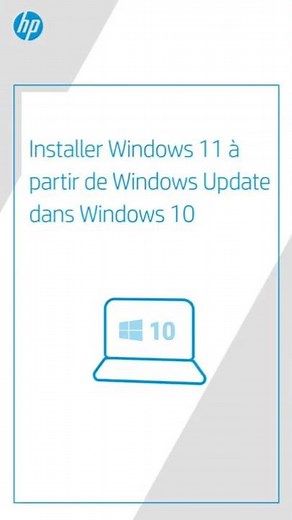 Installer Windows 11 à partir de Windows Update dans Windows 10 | HP Support