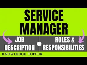 Service Manager Job Description | Service Manager Roles and Responsibilities
