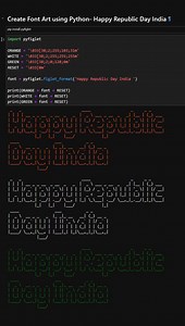 2.7K views · 22 reactions | Happy Republic Day India | Python Coding | Facebook