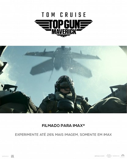 Não há detalhe que passe despercebido em IMAX! Viva #TopGunMaverick com até 26% a mais de imagem. Adquira seus ingressos: https://bit.ly/3n8R6B2 | IMAX