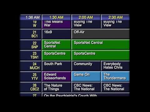 Analog TV Program Listings