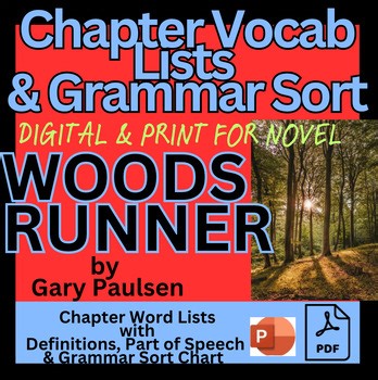 Woods Runner Vocabulary PowerPoint | Chapter-by-Chapter Word Study