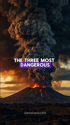 The Three Most Dangerous Volcanoes In The World 🌋 #volcano #dangerous