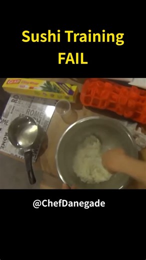 Chef Danegade on Instagram: "Sushi Training FAIL #funny #cooking #food #funnyreel"