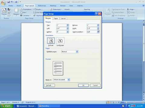 Word 114 Printing A - Check Page Setup