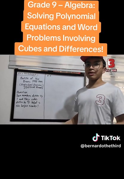 Grade 9 Algebra: Polynomial Equations and Word Problems