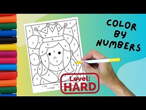 Color by Numbers Level- HARD | Complete Coloring Tutorial | Color by numbers : Queen Edition