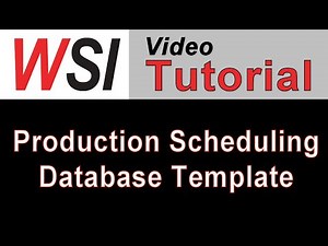 Production Scheduling Database Template