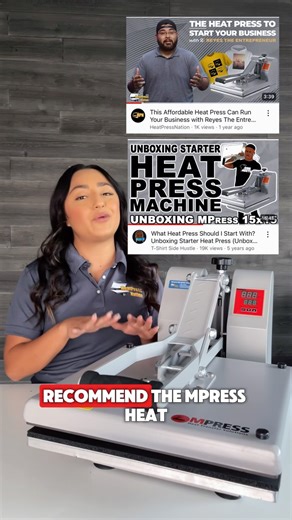 Here’s why the MPress heat press is the best starter heat press 🔥😎 #heatpress #heatpressnation #entrepreneur #sidehustle #tshirtprinting | HeatPressNation.com