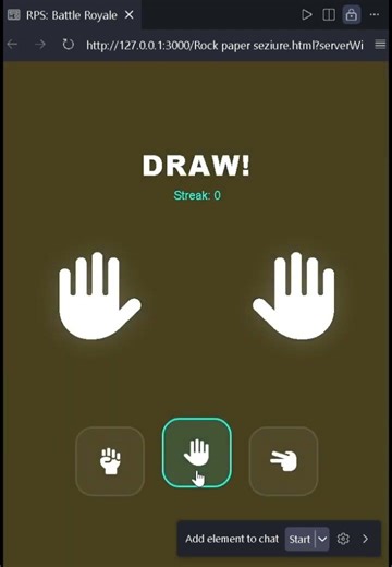 Rock Paper Scissors Battle Royale - Interactive Game with Streak Counter | Code Breaker #coding