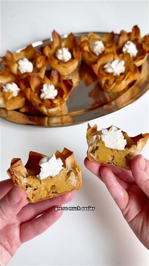 Mini Pumpkin Pies with Phyllo Crust For Thanksgiving