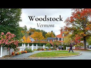 [4K] 🇺🇸 Fall Colors of Woodstock, Vermont: A Picturesque Little Town in New England 🍁🍂 Oct. 2024
