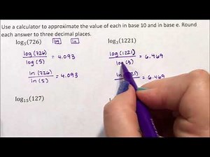 Logarithmic Expression - Calculating with a Calculator