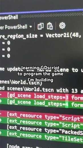 learning GDscript Godots programming language to program the game I’m building #godot #devlog